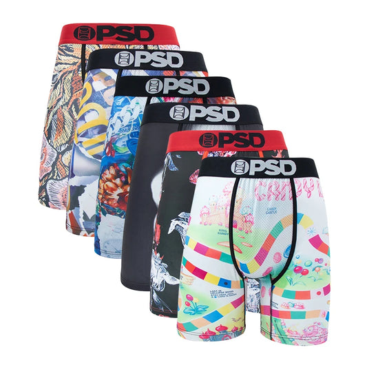 6Pcs Fashion Print Men Underwear Boxer Cueca Male Panty Lingerie Men Underpants Panty Boxershorts Sexy S-XXL Boxers